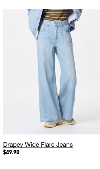 PDP4 - WOMEN DRAPEY WIDE FLARE JEANS