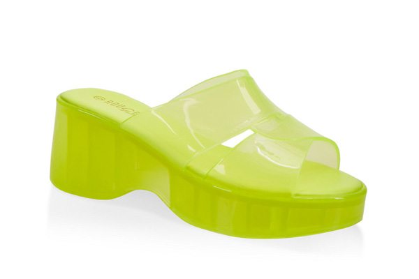 Jelly Platform Slide Sandals