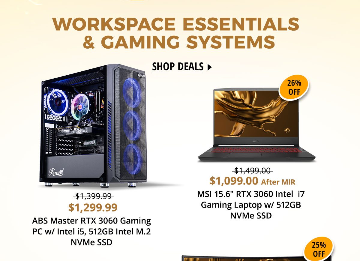 Workspace Essentials & Gaming Systems