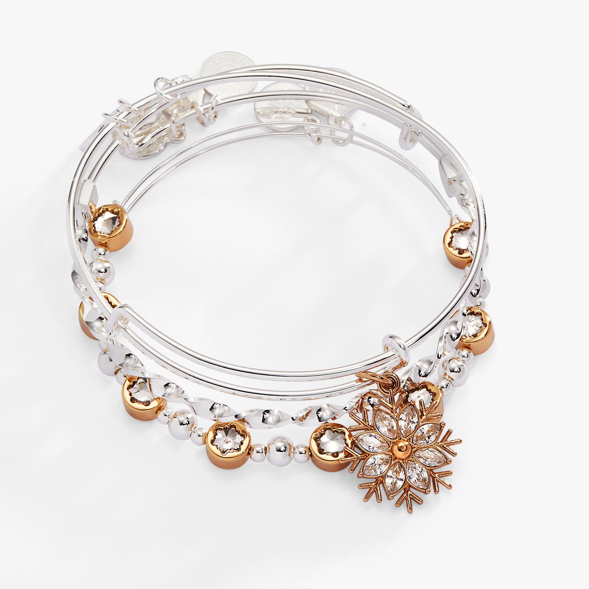 Image of Snowflake Bangle Set of 3