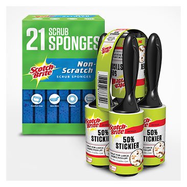 Scotch-Brite Non-Scratch Sponges or Scotch-Brite Lint Rollers