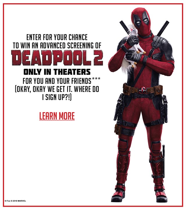 Deadpool Sweepstakes