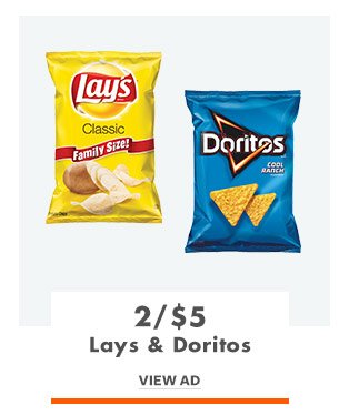 2/$5 Lays & Doritos