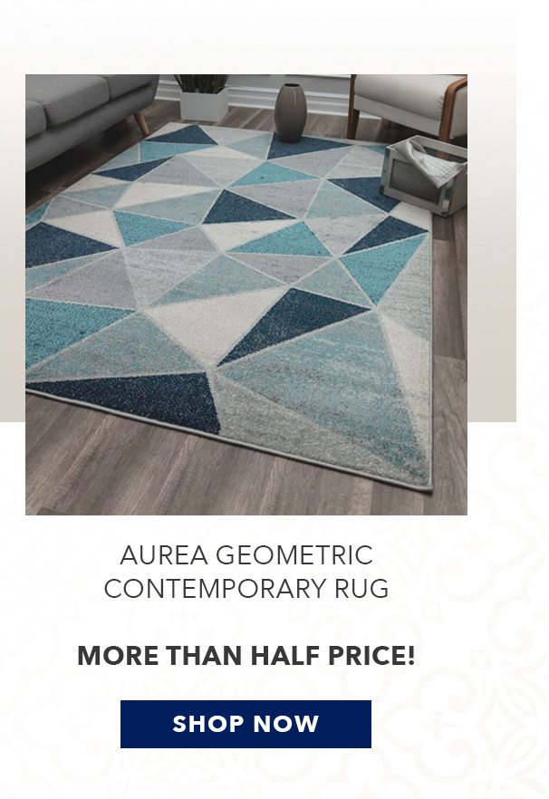 Aurea Geometric Contemporary Teal and Gray Rug | SHOP NOW