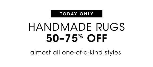 Today Only! Handmade Rugs 50-65% off