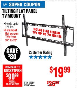 View Large Tilt Flat Panel TV Mount