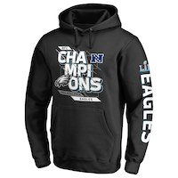 Men's Philadelphia Eagles NFL Pro Line by Fanatics Branded Black 2017 NFC Champions Bunch Pullover Hoodie