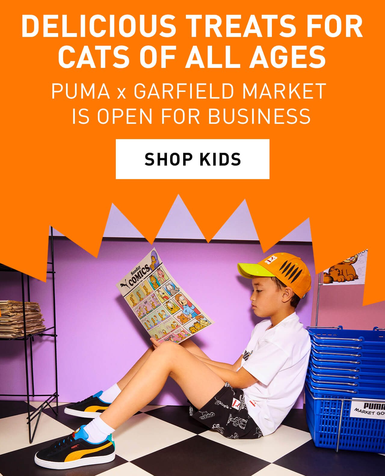 DELICIOUS TREATS FOR CATS OF ALL AGES | PUMA x GARFIELD MARKET IS OPEN FOR BUSINESS | Shop KIDS