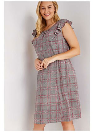 Print Flounce Dress