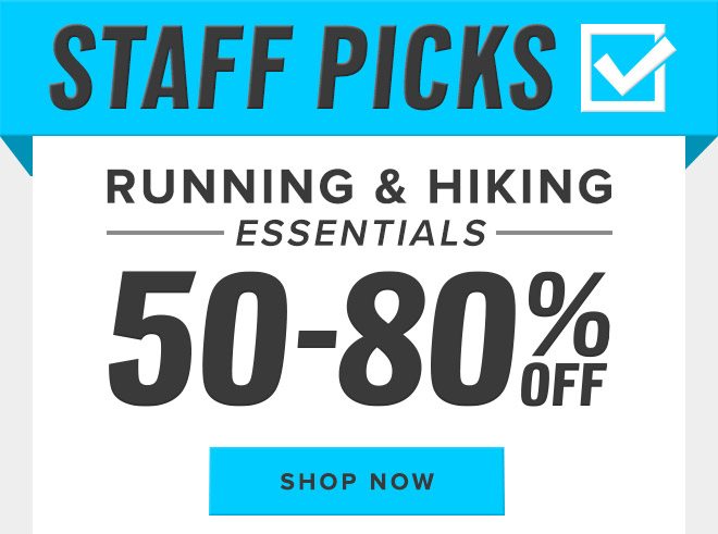 50-80% Off Run & Hike Essentials - Shop Now