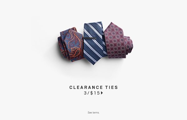 Clearance Ties 3 for $15