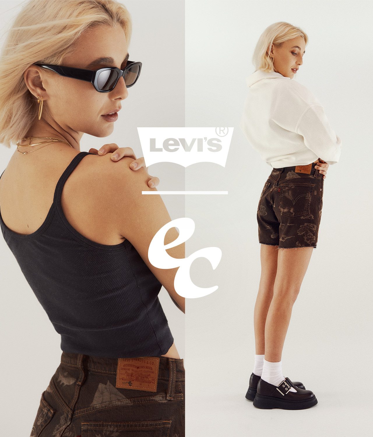 The Levi's® x Emma Chamberlain limited edition 501® Shorts are now available exclusively on Levi.com and the Levi's® App.