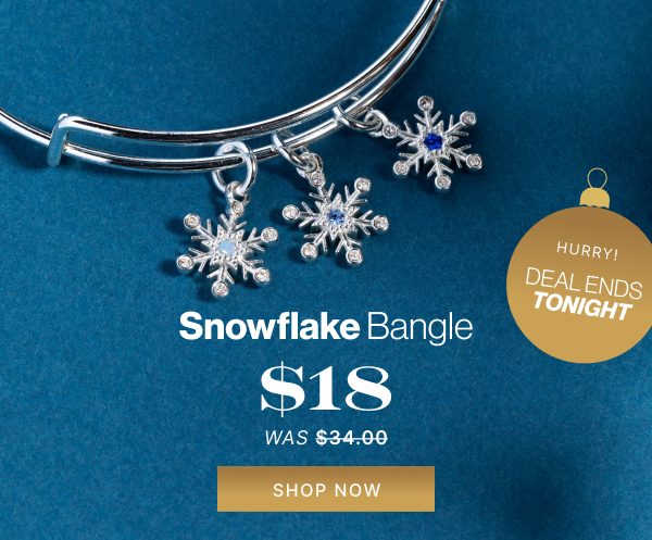 Snowflake Bangle at $18 | Today Only | SHOP NOW