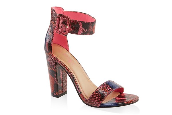 Buckle Ankle Strap High Heel Sandals