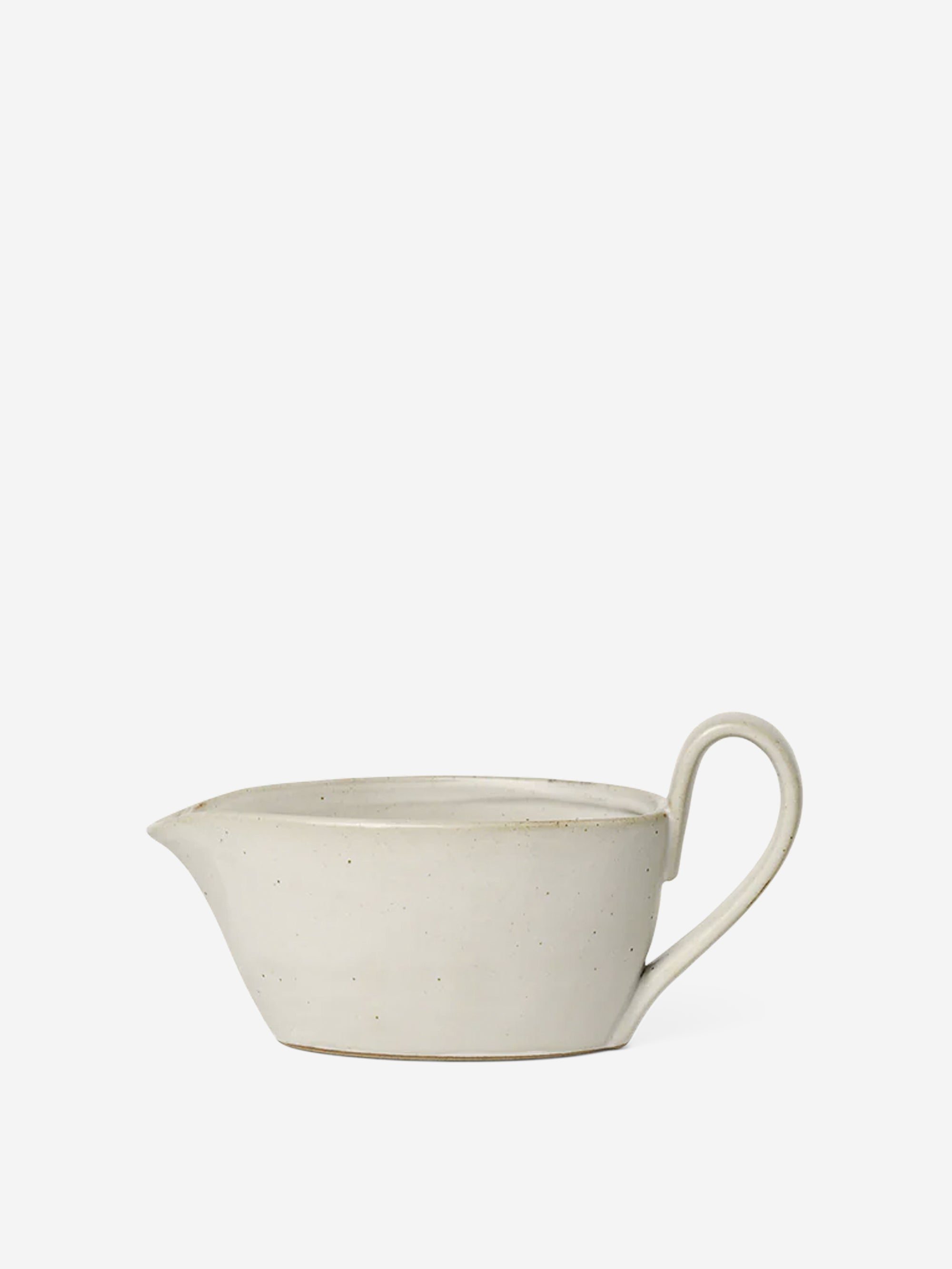 Image of ferm LIVING Flow Sauce Boat - Off White Speckle