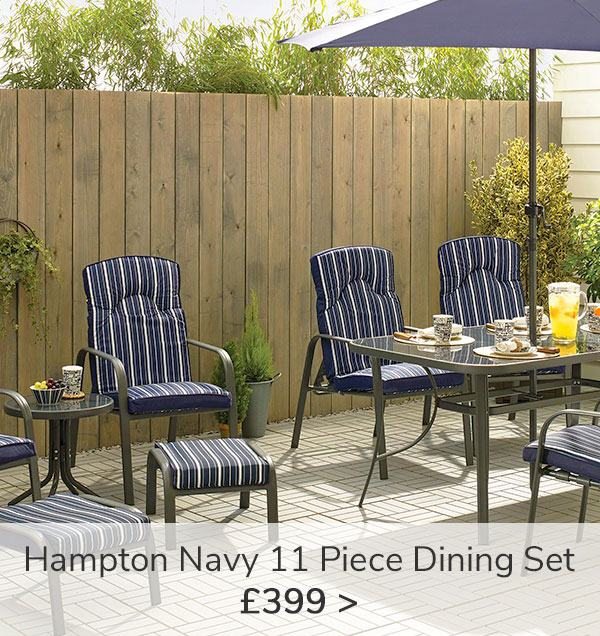 Hampton Navy 11 Piece Dining Set