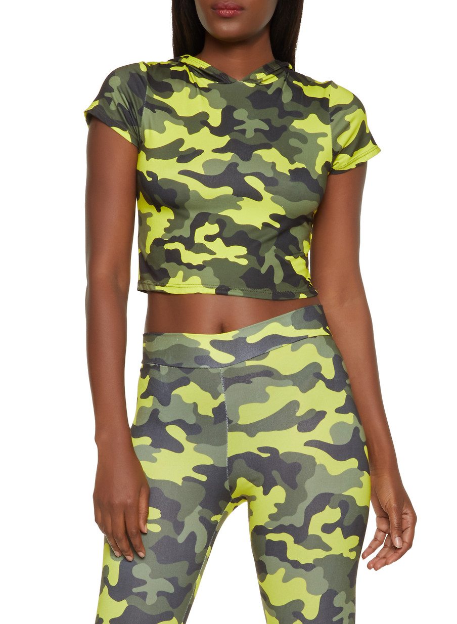 Cropped Camo Tee