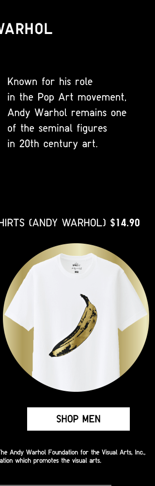 GRAPHIC SHORT-SLEEVE T-SHIRTS (ANDY WARHOL) $14.90