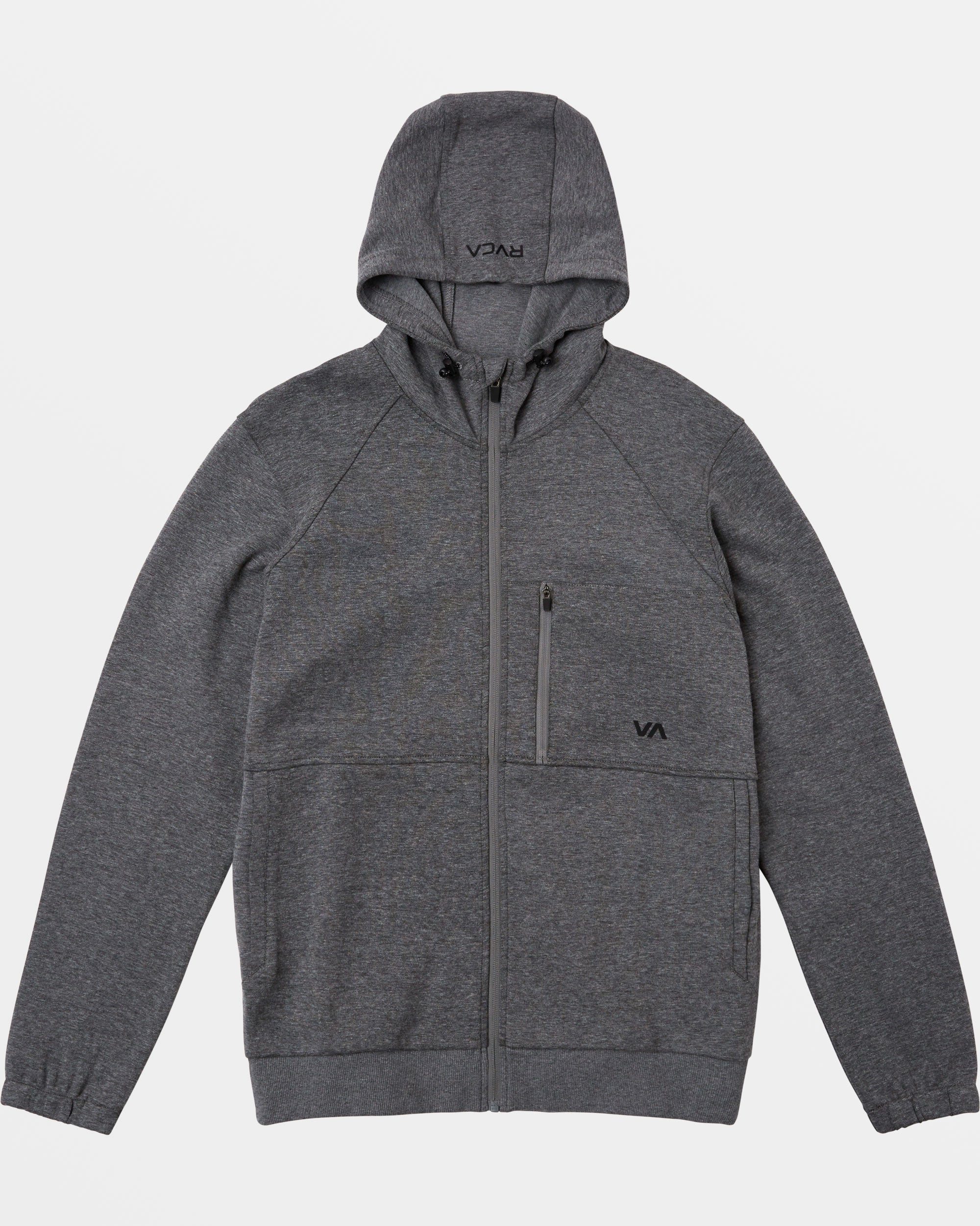 Image of Tech Zip-Up Fleece Hoodie II - Heather Grey 2