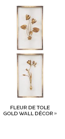 Fleur De Tole Gold Wall Decor