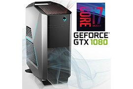 Alienware Aurora R7 Intel Core i7-8700K Six-core Gaming Desktop w/ 16GB RAM, GeForce GTX 1080 8GB GDDR5X Graphics