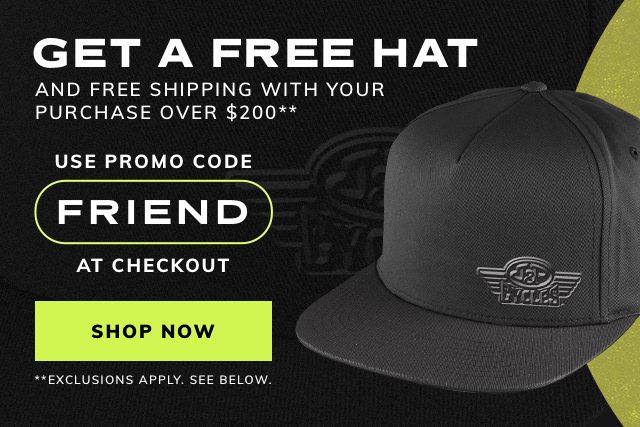 Get a free hat and free shipping on purchases over $200 