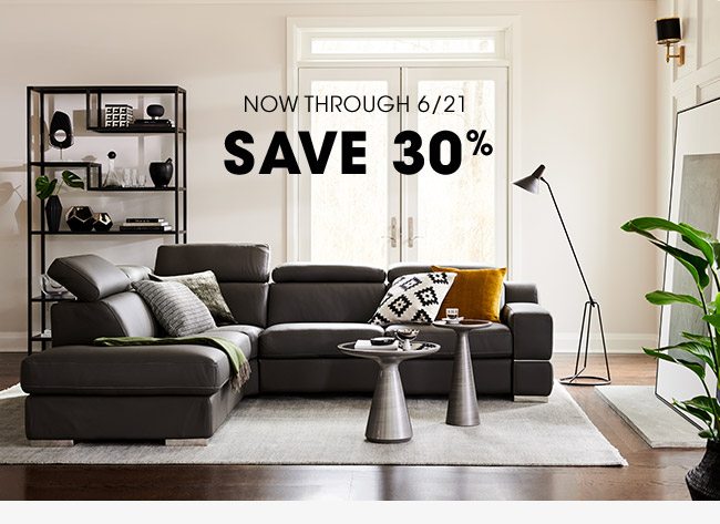 Now through 6/21 Save 30%