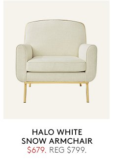 halo white snow armchair