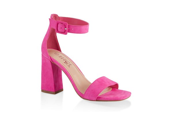 Single Band High Block Heel Sandals