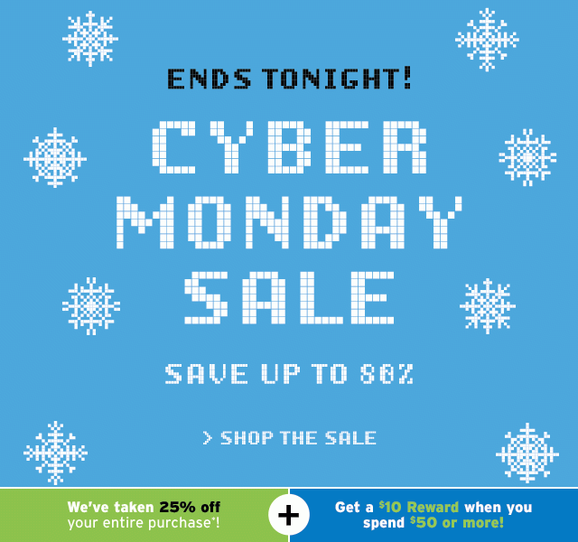 Cyber Monday Sale Ends Tonight - Click to Shop All