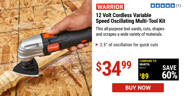 12v Cordless Variable Speed Oscillating Multi-Tool Kit