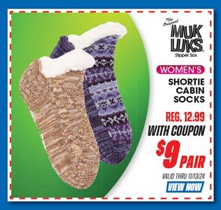 Muk Luks Shortie Cabin Women's Socks