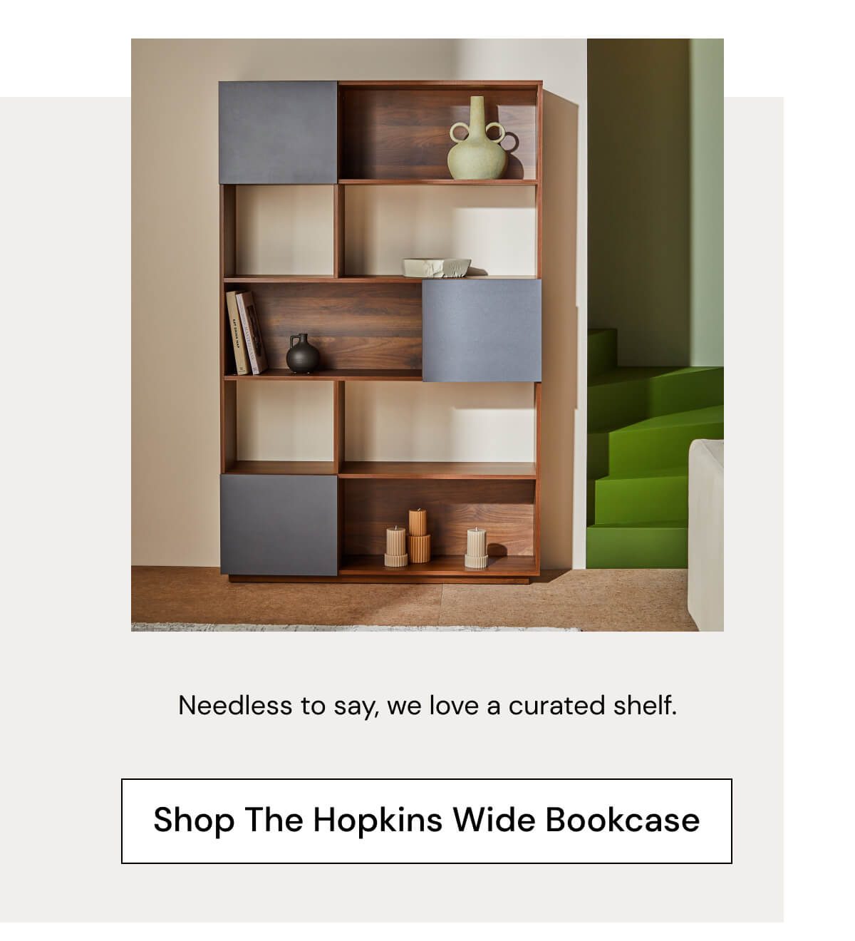 Shop The Hopkins Wide Bookcase