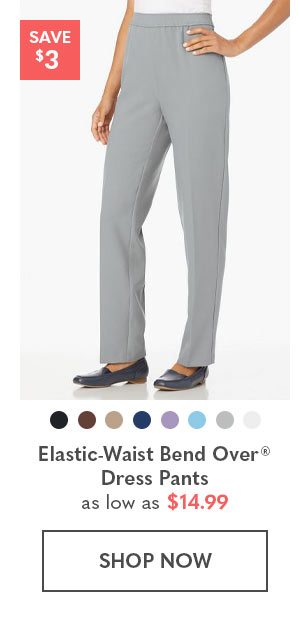 Elastic-Waist Bend Over Dress Pants as low as $14.99