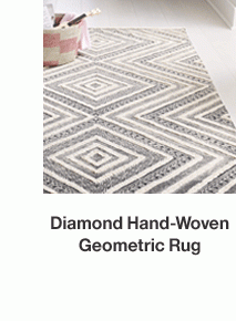 Diamond Hand-Woven Geometric Rug