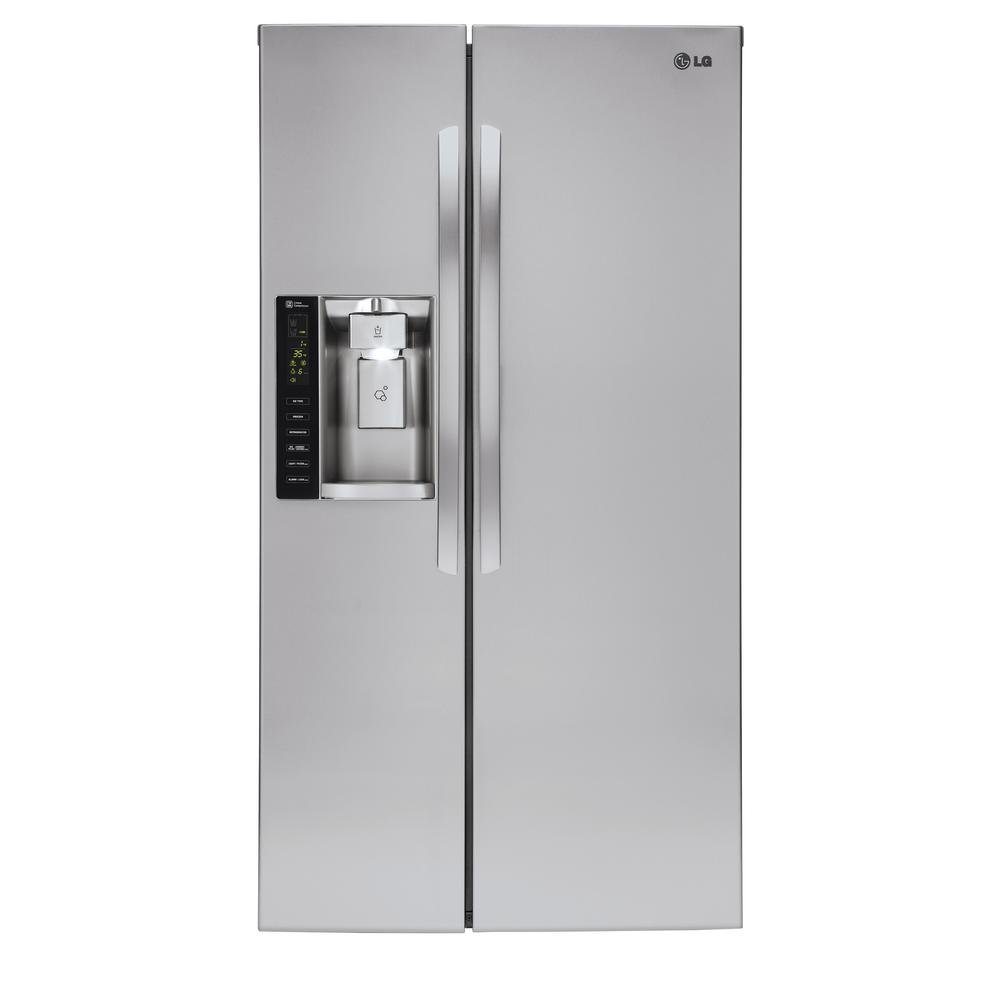 LG Counter Depth Side by Side Smart Refrigerator - 21.91 cu. ft., 36 Inch Stainless Steel