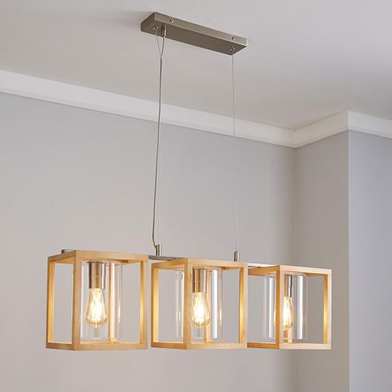 London 3 Light Wood Fitting