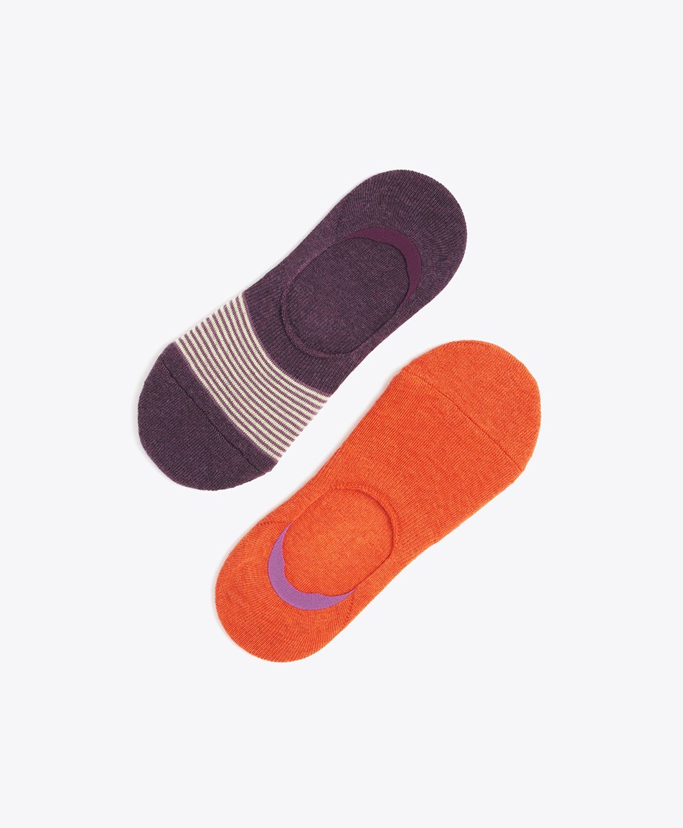 Women's Thistle Heather/Paprika Heather No-Show Socks 2-Pack