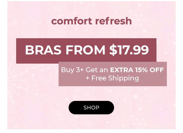 Shop Bras from $17.99, Buy 3+ Get 15% Off & Ship Free