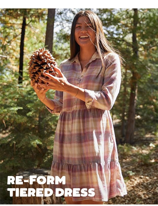 Re-Form Tiered Dress in Dawn Color