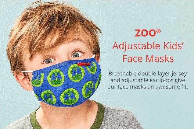 ZOO® Adjustable Kid’s Face Masks | Breathable double-layer jersey and adjustable ear loops give our face masks an awesome fit.