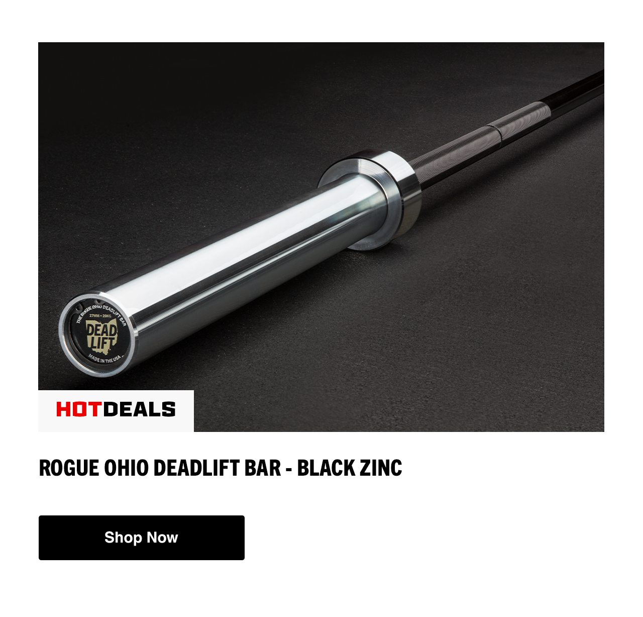 Rogue Ohio Deadlift Bar - Black Zinc