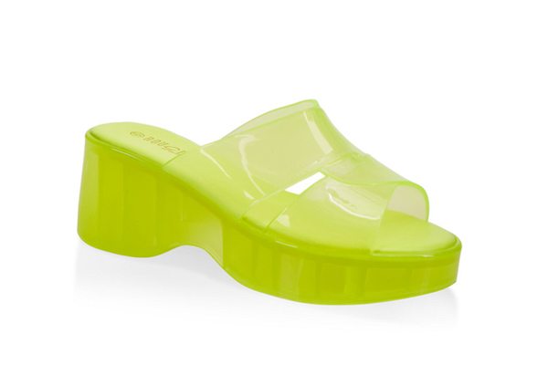 Jelly Platform Slide Sandals