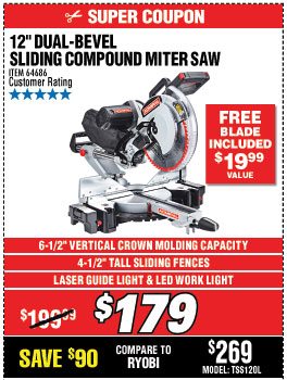 View 12 in. Dual-Bevel Sliding Compound Miter Saw