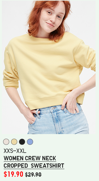 PDP2 - WOMEN CREW NECK CROPPED SWEATSHIRT