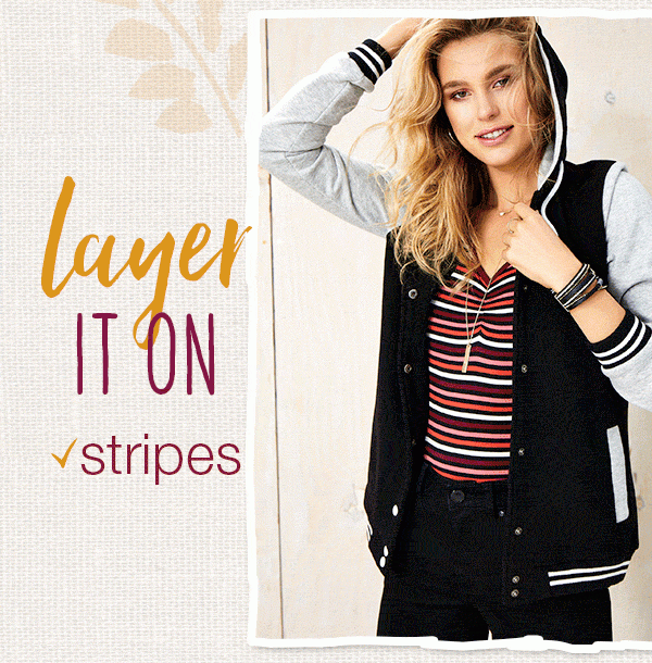 Layer it on. Stripes, colors, florals, details.