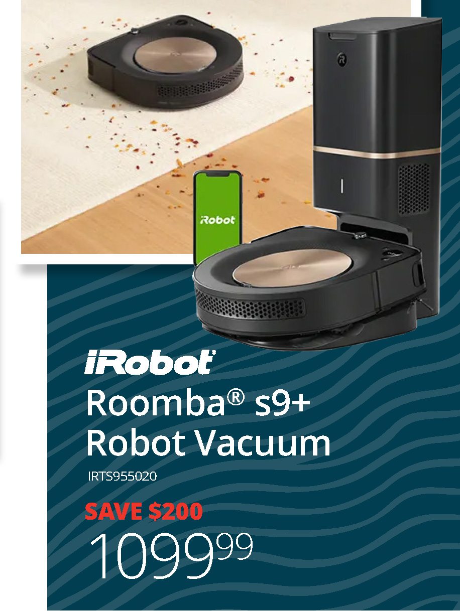 iRobot | Roomba® s9+ Robot Vacuum IRTS955020 | SAVE $200 109999