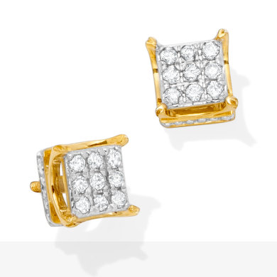 Men's Diamond Earrings 1/4 ct tw 10K Yellow Gold