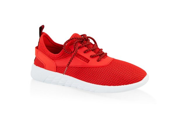 Knit Lace Up Athletic Sneakers