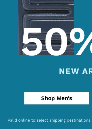 50% off Men's New Arrivals